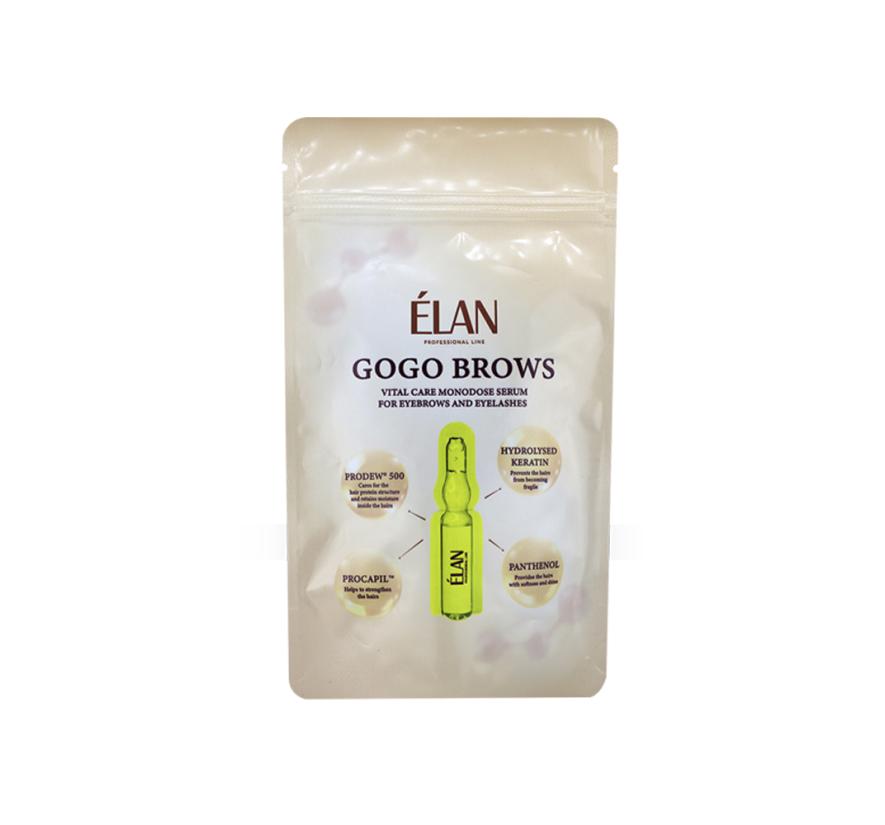 Сироватка Elan GoGo Brows для вій та брів (10 ампул по 1 мл)