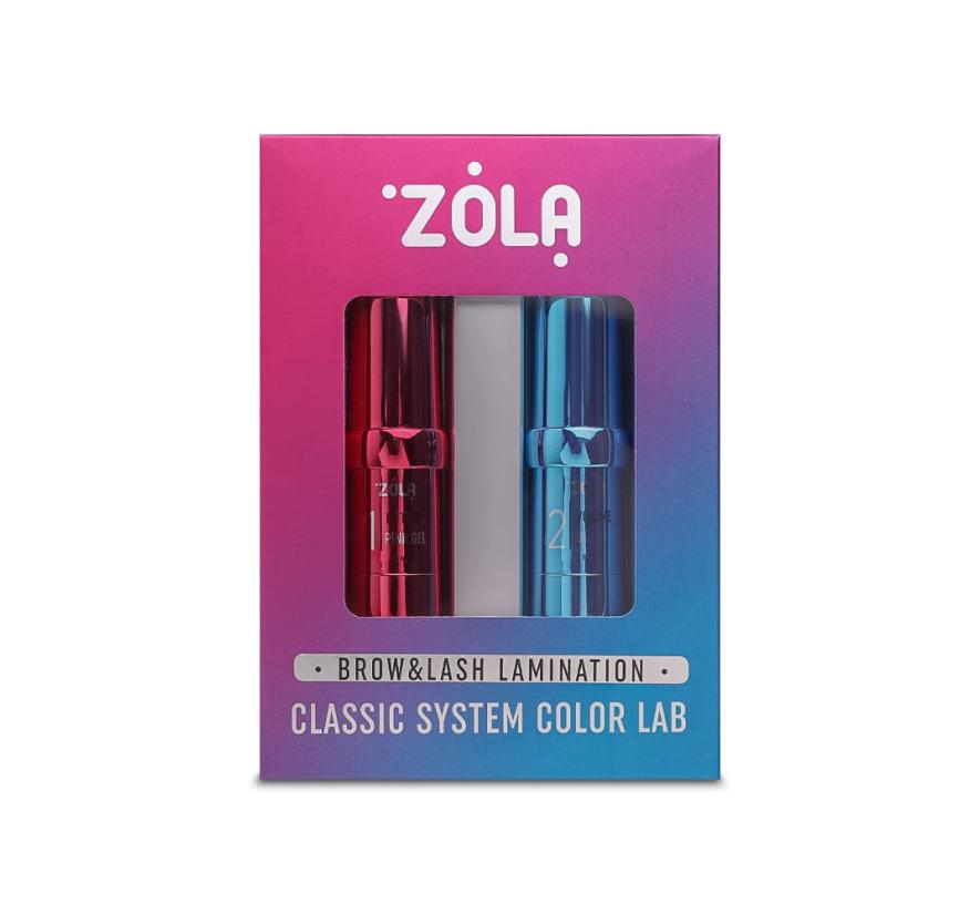 Набір складів Zola New Classic System Color Lab (№1,2) для ламінування брів та вій