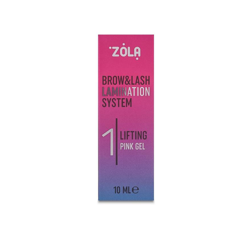 Состав Zola Lifting Pink Gel №1 для ламинирования ресниц и бровей (10 мл)
