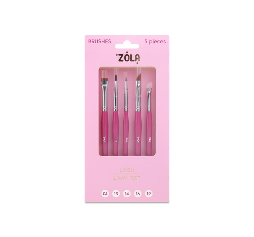 Набор кистей Zola Lami Set для ламинирования ресниц (5 шт)