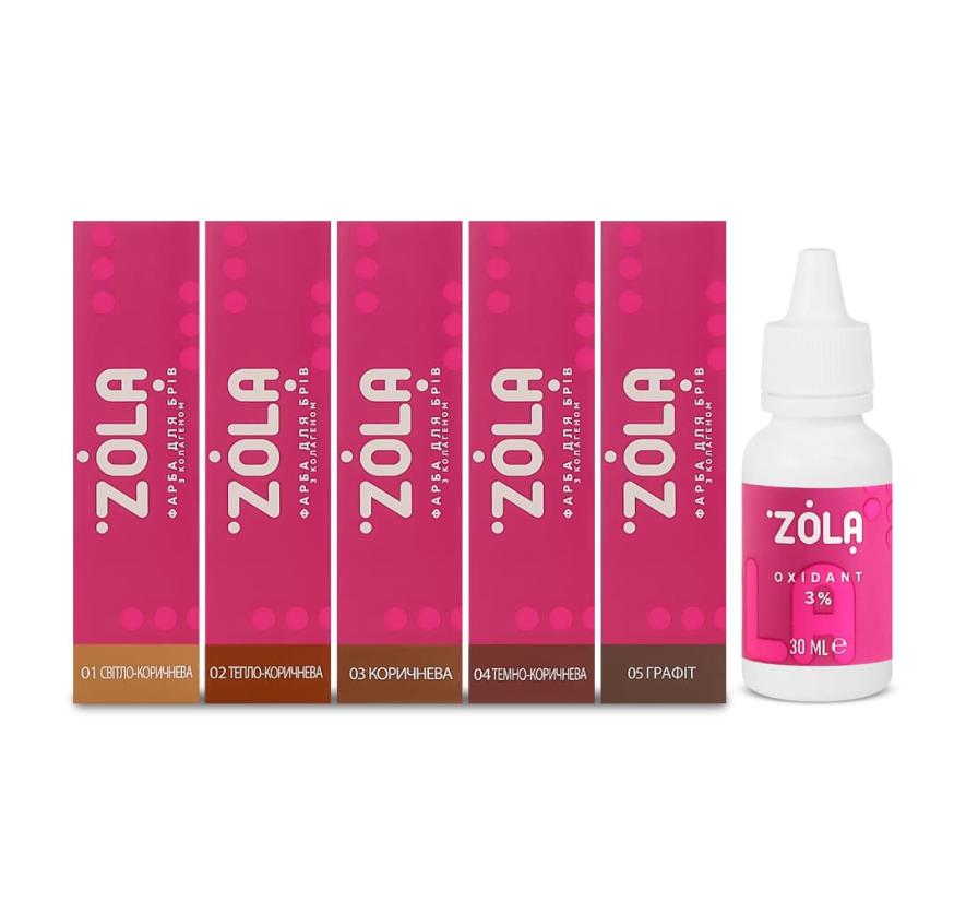 Набір фарб Zola New Innovative Coloring System з окислювачем (15мл)