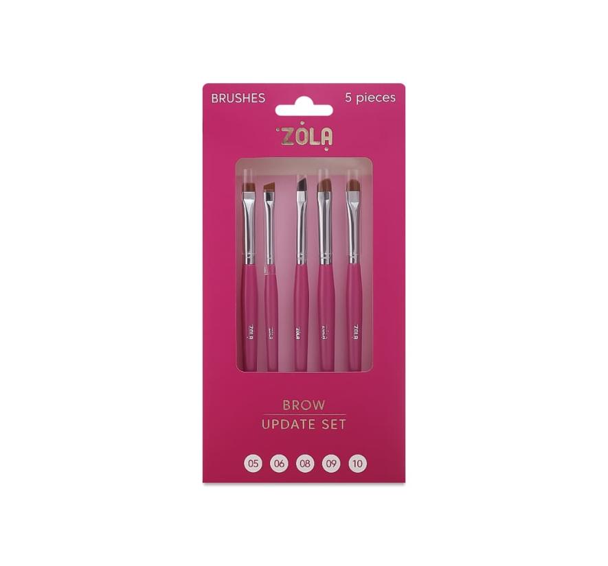 Набор кистей Zola Brow Update Set для бровей (5 шт)