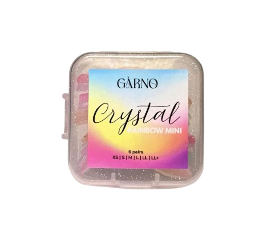 Набор валиков Garno Crystal Rainbow mini для ламинирования ресниц (6 пар)