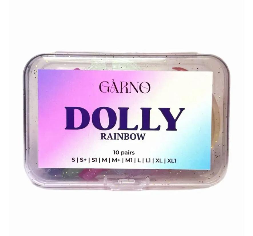 Набор валиков Garno Dolly Rainbow для ламинирования ресниц (10 пар + компенсаторы)
