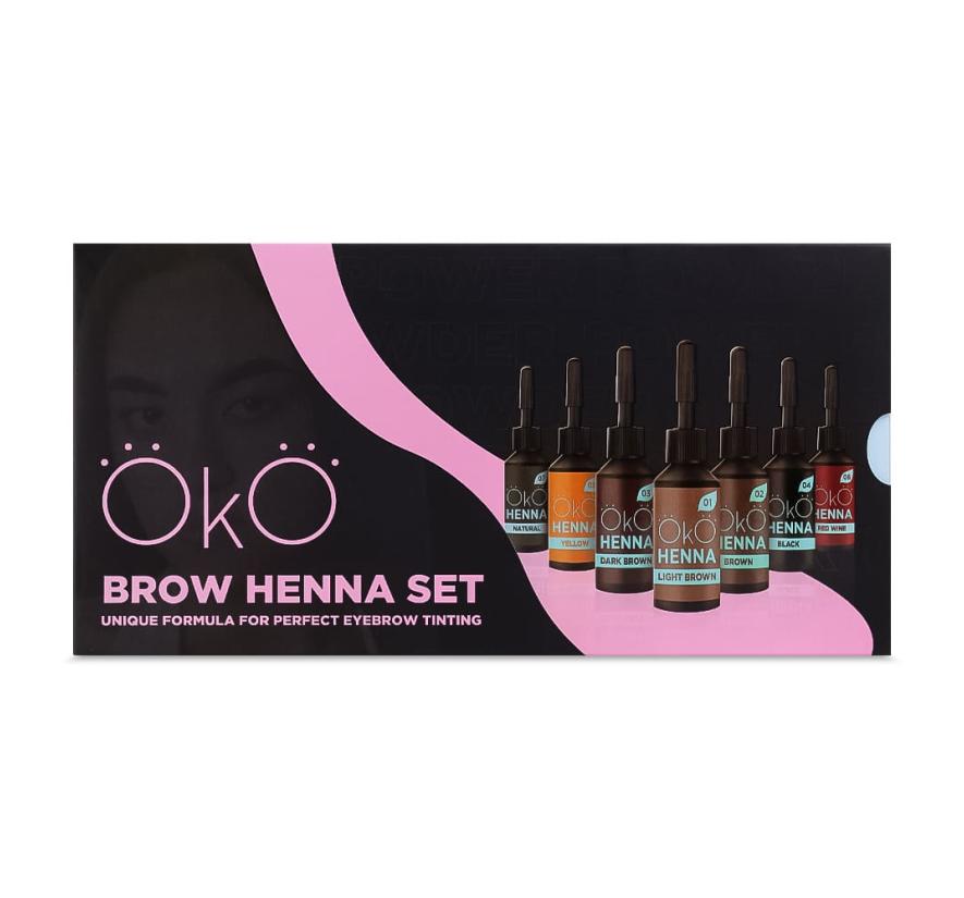 Набор хны OkO для бровей (7*5 г)