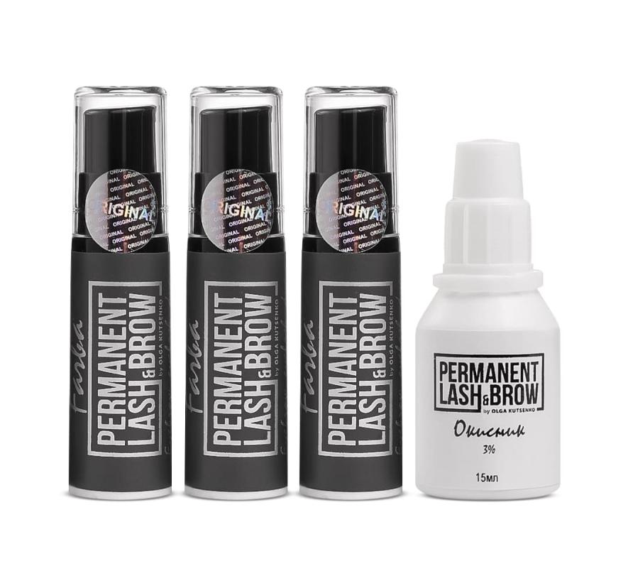 Стартовий набір Permanent Lash&Brow "Start Farba" для фарбування брів фарбою