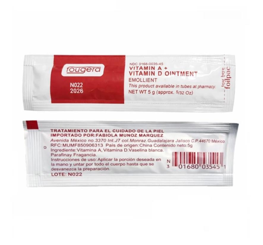 Крем заживляющий после татуажа Fougera Vitamin A + Vitamin D Ointment, 5 г