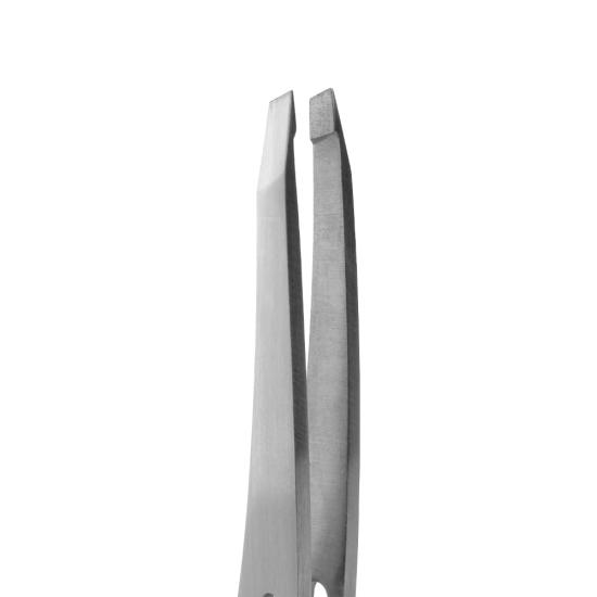 Пинцет Platinum Gray для бровей, скошенный