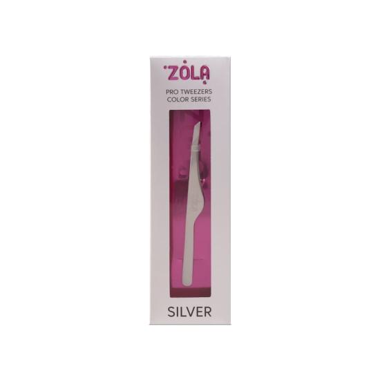 Пинцет Zola Premium для бровей, скошенный