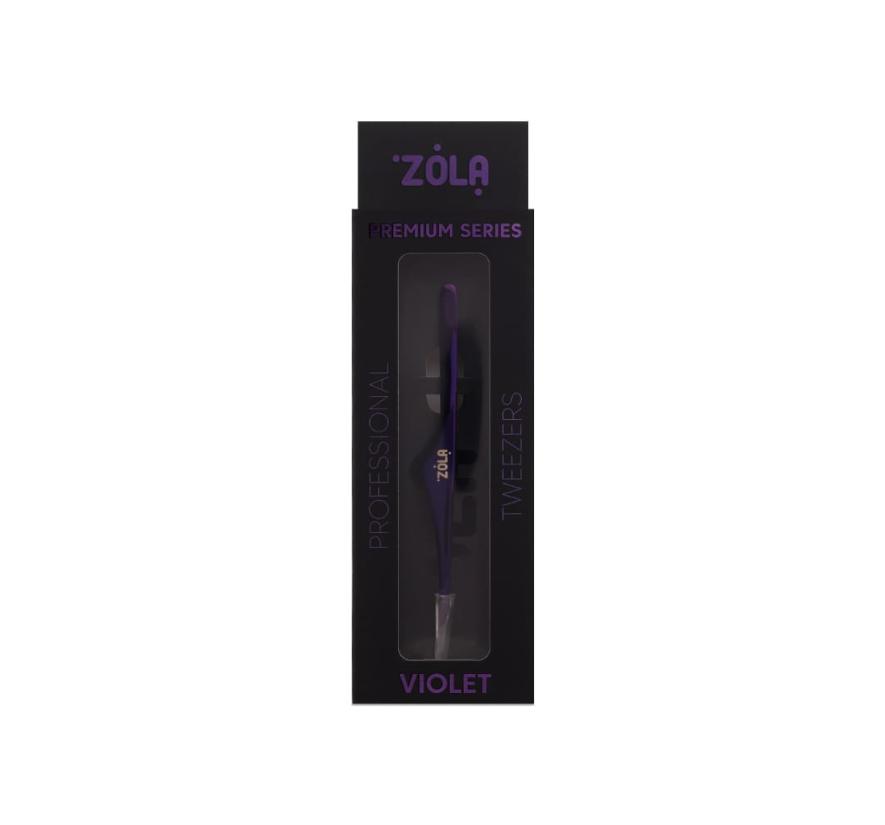 Пинцет Zola Premium для бровей, скошенный