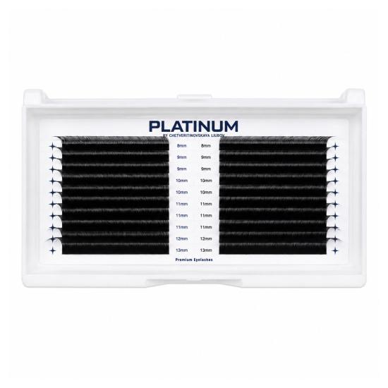 Готовые пучки Platinum Fox для наращивания ресниц, черные