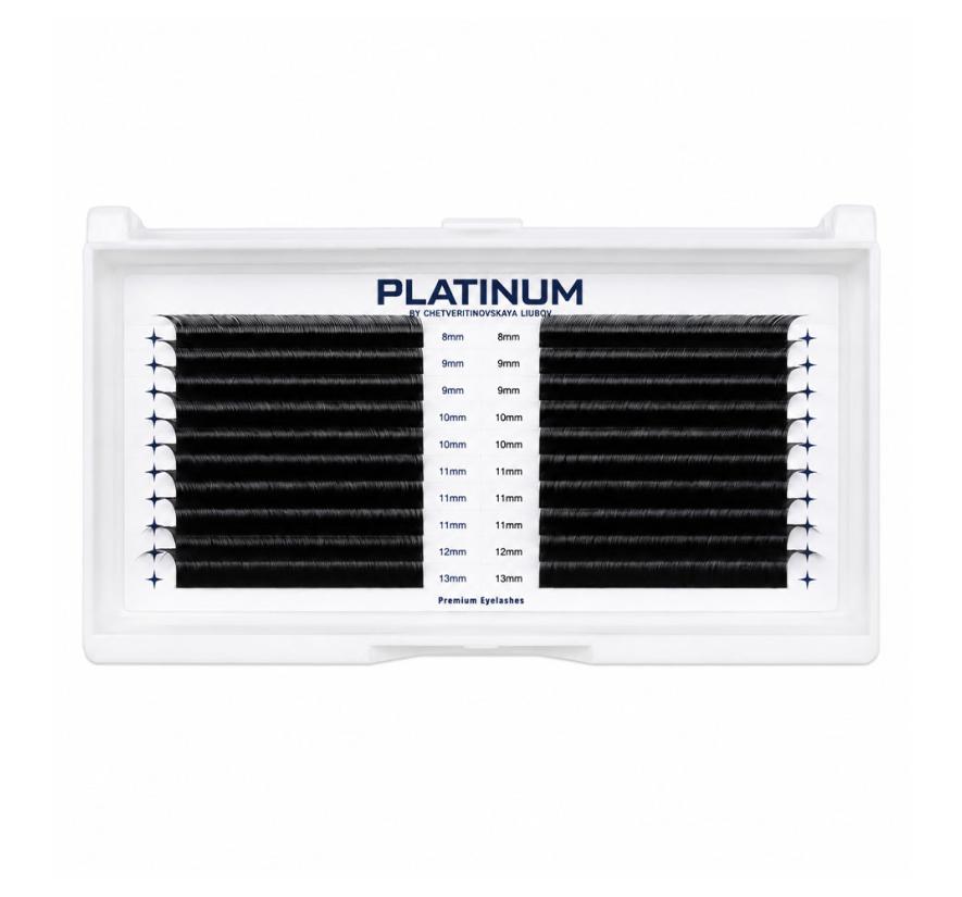 Готовые пучки Platinum Fox для наращивания ресниц, черные