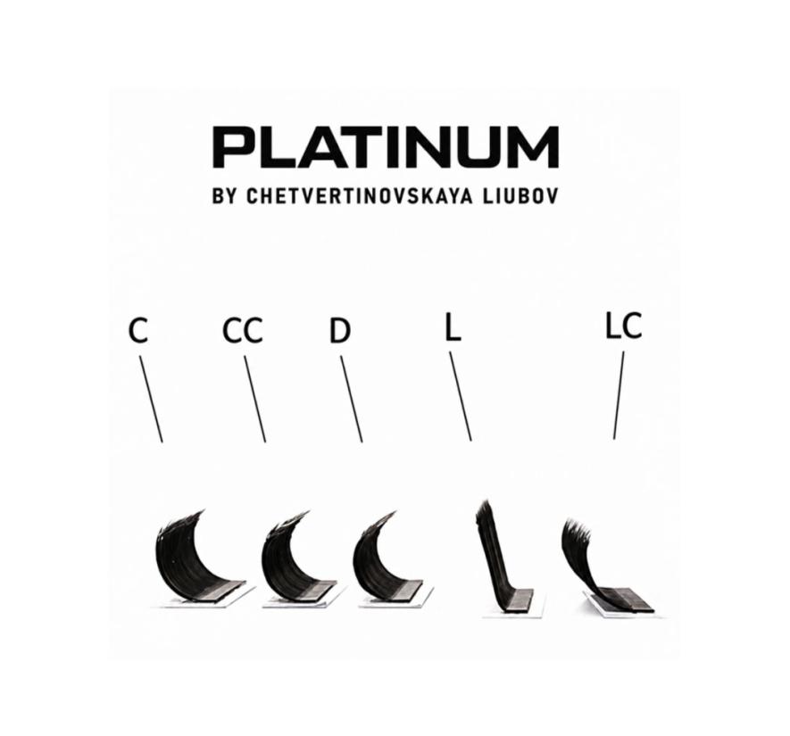Готовые пучки Platinum W-Shape для наращивания ресниц, черные