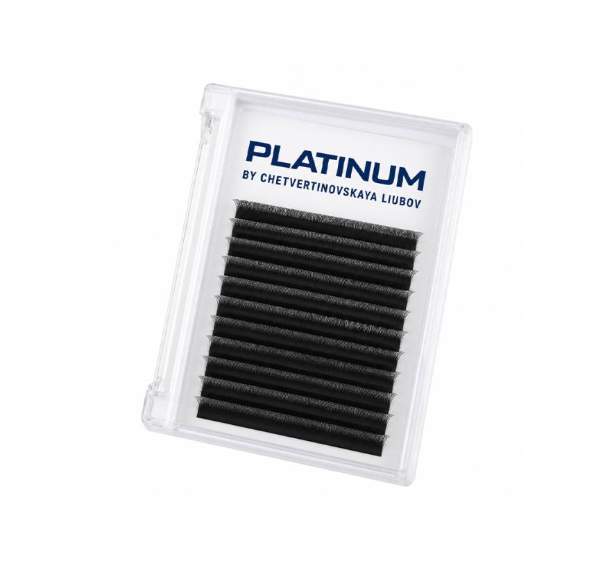 Готовые пучки Platinum YY-Double для наращивания ресниц, черные