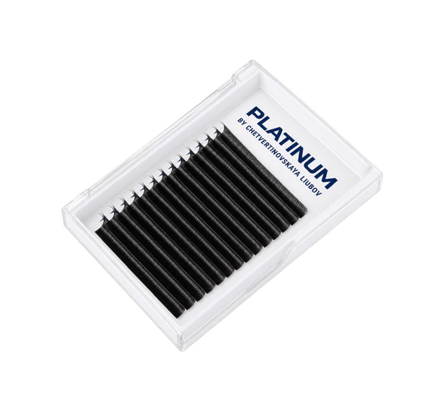 Готовые пучки Platinum YY-Double для наращивания ресниц, черные