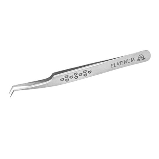 Пинцет Platinum ET 45, для ресниц, L