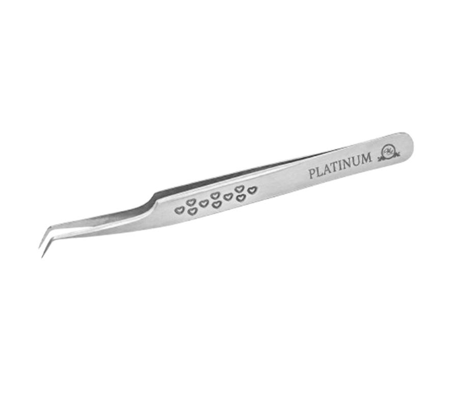 Пинцет Platinum ET 45, для ресниц, L