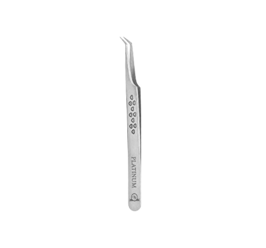 Пинцет Platinum ET 45, для ресниц, L