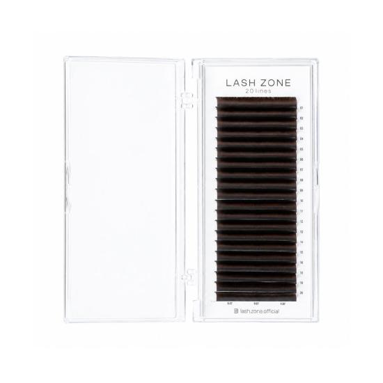 Ресницы Lash Zone Dark Brown, MIX 20 линий