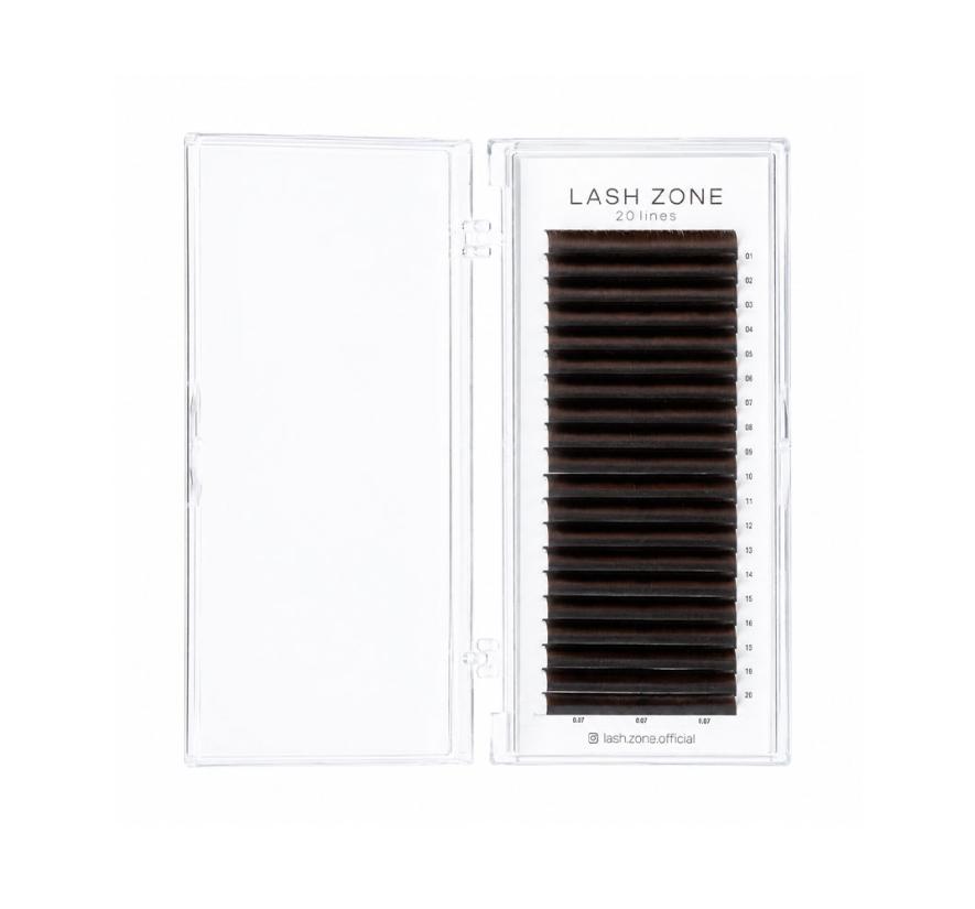 Ресницы Lash Zone Dark Brown, MIX 20 линий