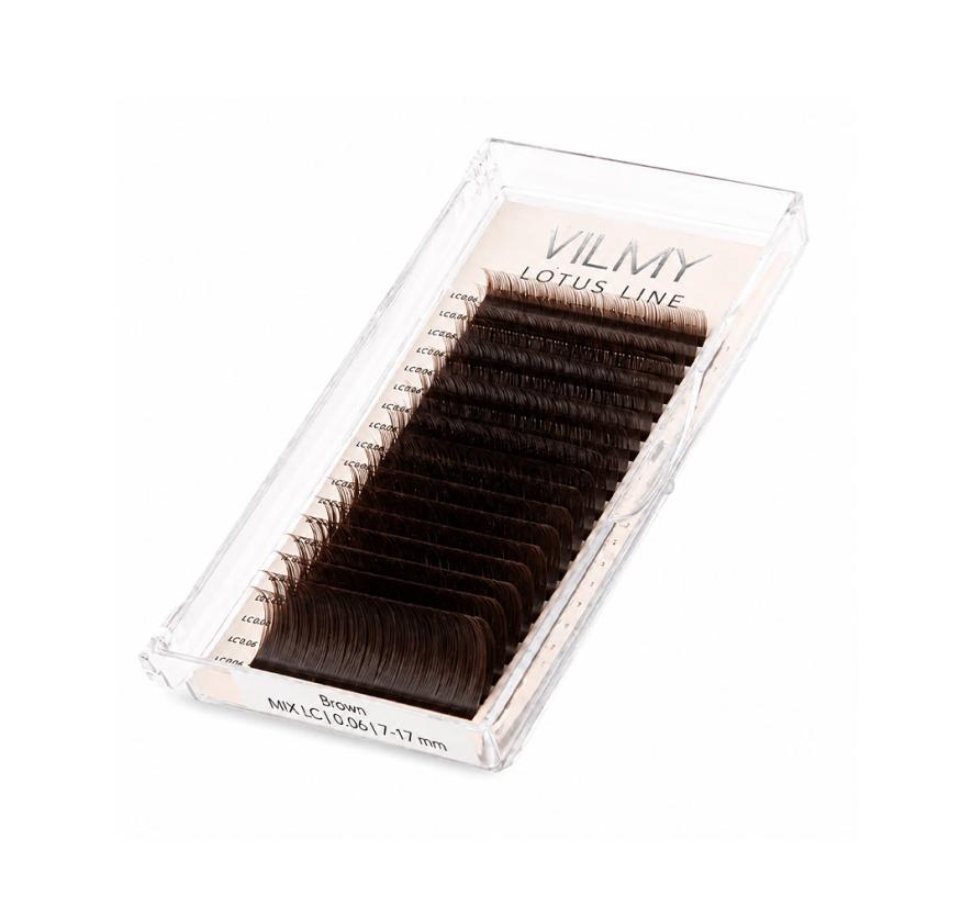 Ресницы Vilmy Lotus Texture Brown, MIX 20 линий