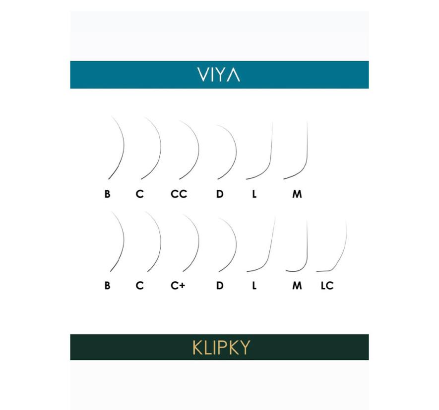 Ресницы Vilmy Viya черные, MIX 20 линий