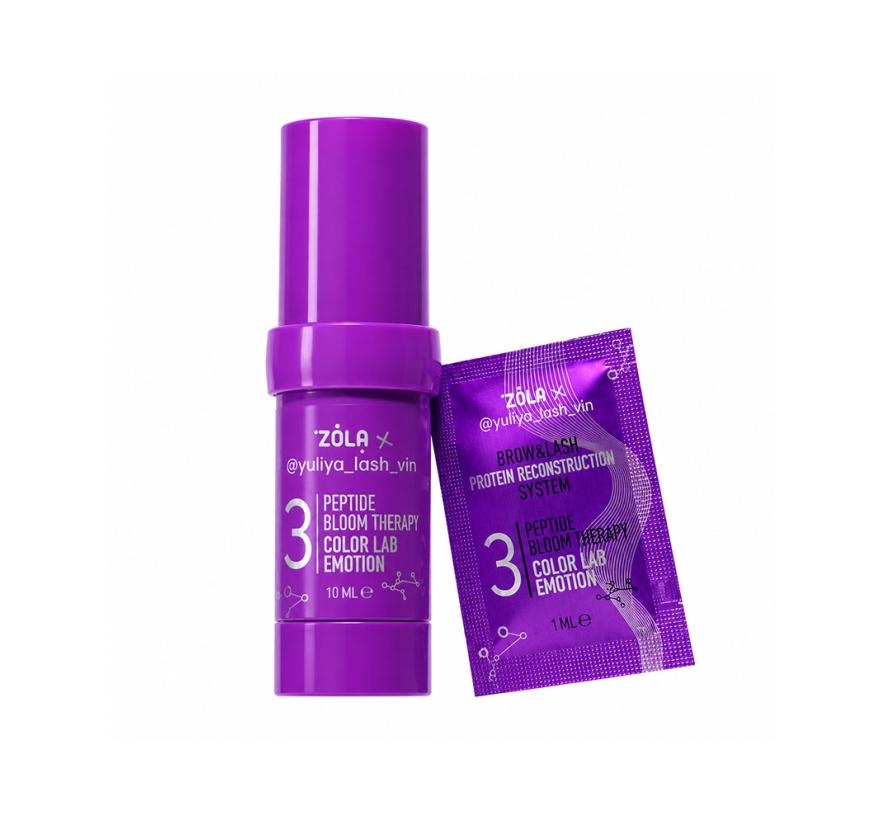 Состав Zola x Yuliya Lash Vin №3 Peptide Bloom Therapy, для ламинирования бровей и ресниц (10 мл)