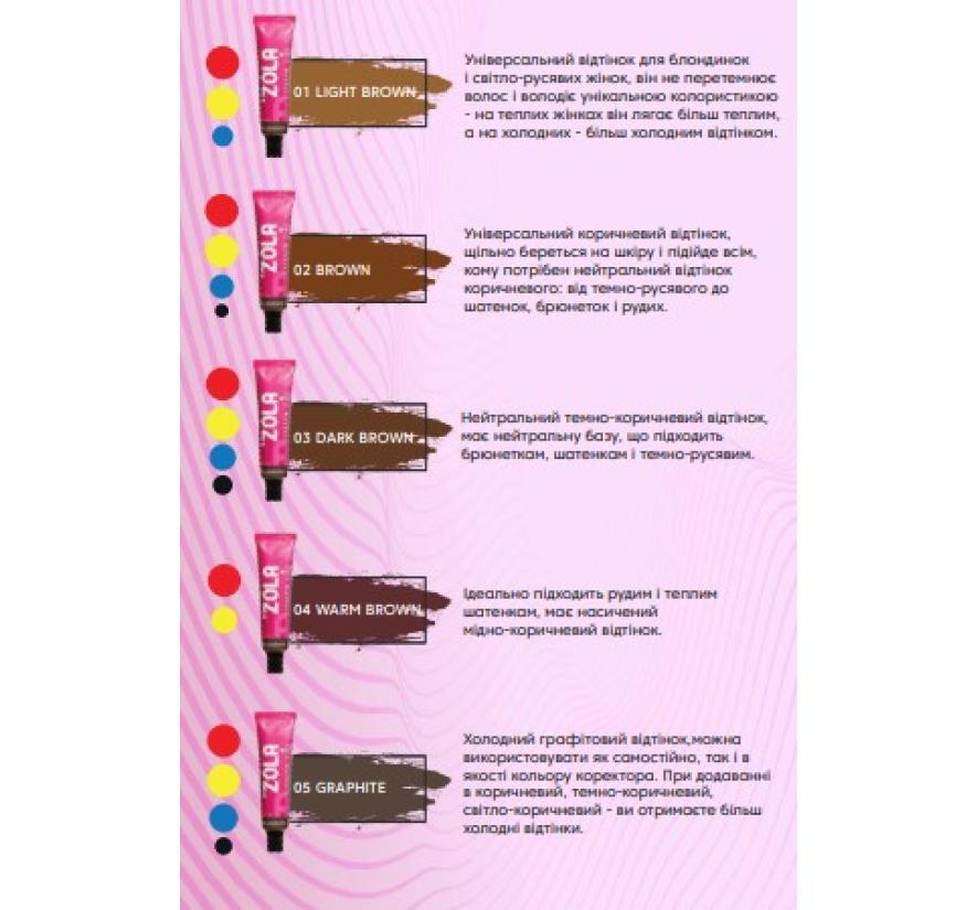 Набір фарб Zola New Innovative Coloring System з окислювачем (15мл)